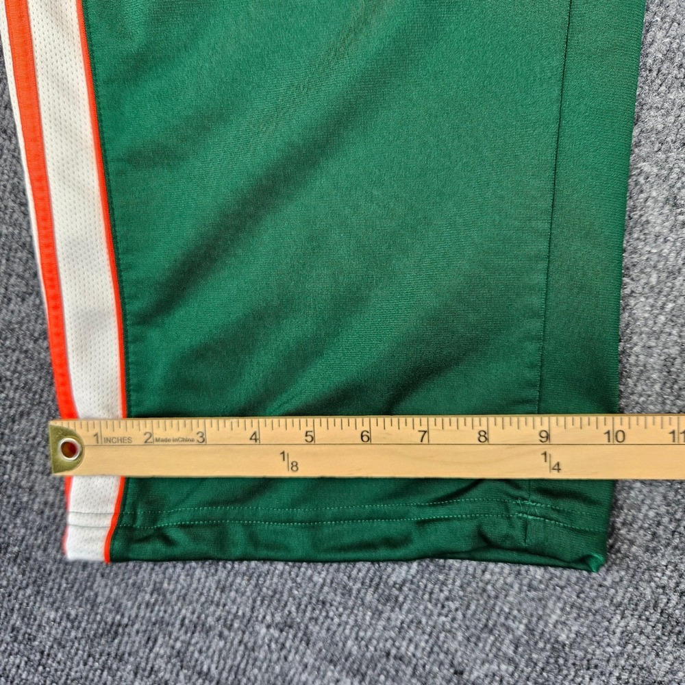 Vintage Adidas Track Pants Men's XL Green Orange Three Stripe Baggy Y2K 2000s - Picture 6 of 12